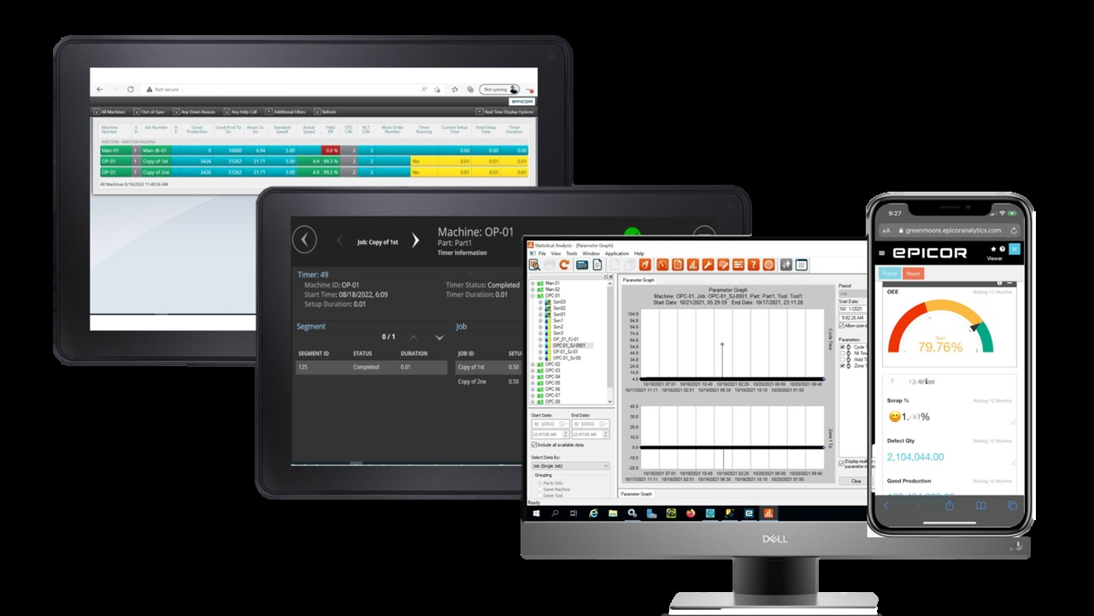 screenshot of Epicor Advanced MES